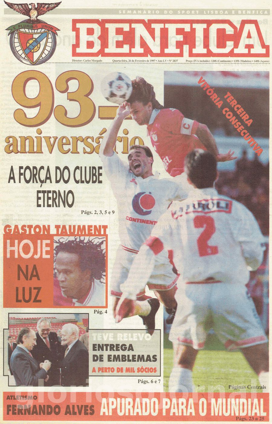 jornal o benfica 2837 1997-02-26